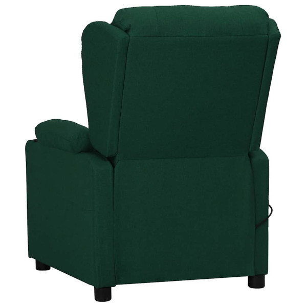 Sillón de masaje eléctrico tela verde oscuro M 4
