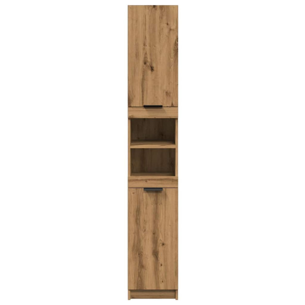 Armario de baño madera ingeniería roble artisan 32x34x188.5 cm M 4