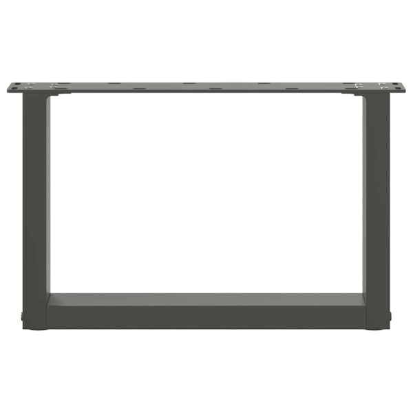 Pés para mesa de centro em forma de U. 2 peças. antracite. 50x(30-31) cm. aço M 5