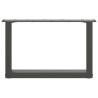 Pés para mesa de centro em forma de U. 2 peças. antracite. 50x(30-31) cm. aço 5