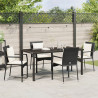 Conjunto de Jantar para Jardim 5 pcs Preto 160 x 80 x 73 cm 4