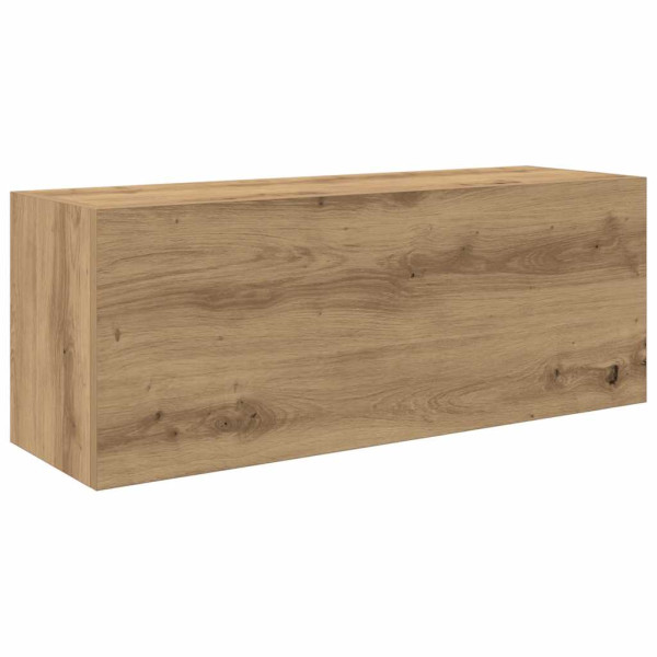 Mueble de pared baño madera ingeniería roble artisan 80x25x30cm M 2