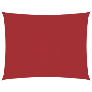 Para-sol estilo vela tecido oxford retangular 3x4.5 m vermelho H
