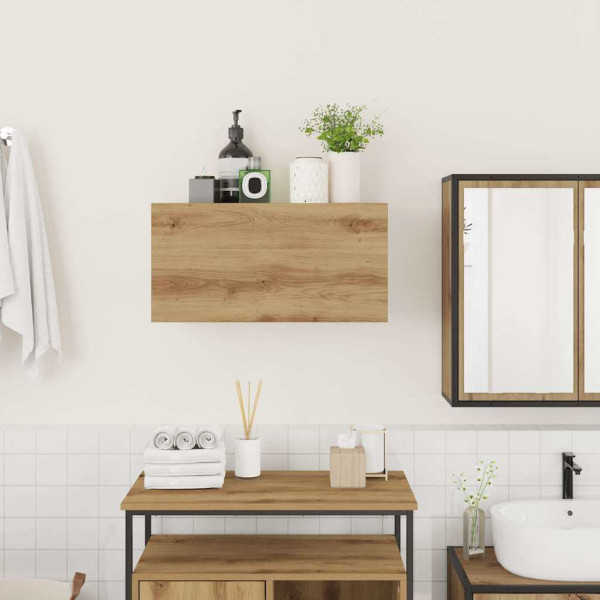 Mueble de pared baño madera ingeniería roble artisan 60x25x30cm M 3