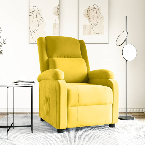 Sillón reclinable terciopelo amarillo D