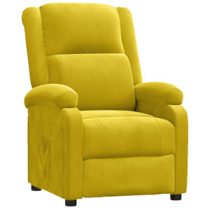 Sillón reclinable terciopelo amarillo H