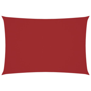 Para-sol estilo vela tecido oxford retangular 3x5 m vermelho H