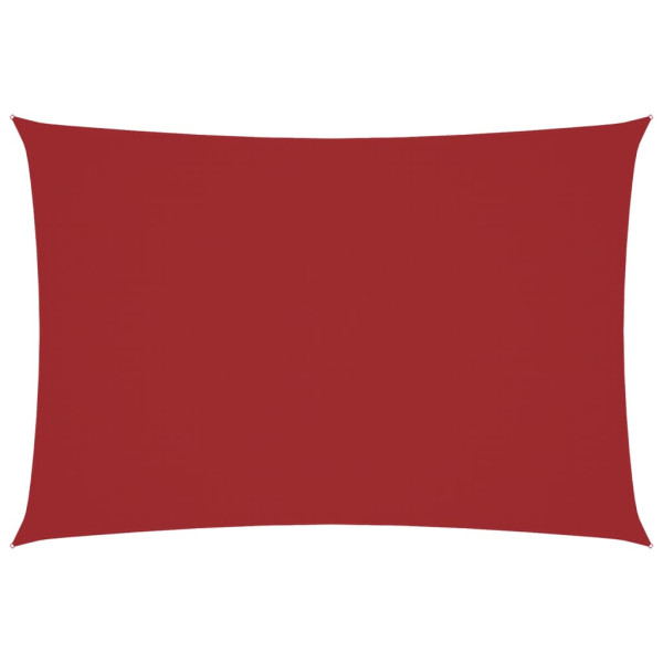 Toldo de vela rectangular tela Oxford rojo 3x5 m M 2