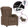 Sillón reclinable eléctrico de tela marrón 2