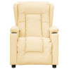 Sillón de masaje eléctrico cuero sintético crema 3