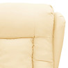 Poltrona de massagens elétrica couro artificial cor creme 5