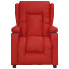 Poltrona reclinável elétrica couro artificial vermelho tinto 3