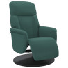 Sillón reclinable con reposapiés terciopelo verde oscuro 2