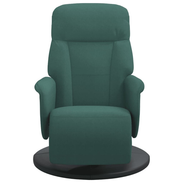 Sillón reclinable con reposapiés terciopelo verde oscuro M 3