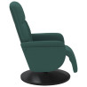 Sillón reclinable con reposapiés terciopelo verde oscuro 4