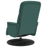 Sillón reclinable con reposapiés terciopelo verde oscuro 5
