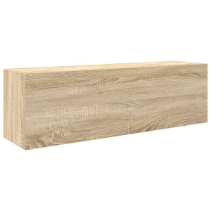 Mueble de pared baño madera ingeniería roble sonoma 100x25x30cm H