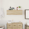 Mueble de pared baño madera ingeniería roble sonoma 100x25x30cm 3