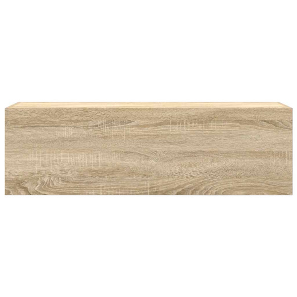 Mueble de pared baño madera ingeniería roble sonoma 100x25x30cm M 5