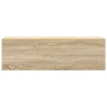 Mueble de pared baño madera ingeniería roble sonoma 100x25x30cm 5