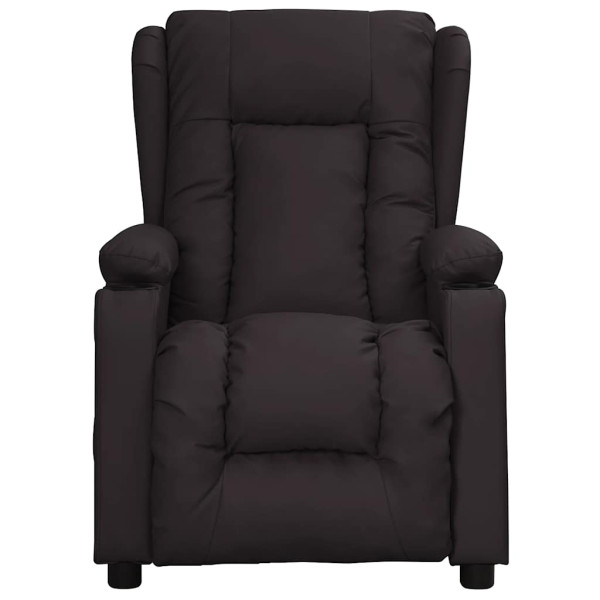 Sillón de masaje eléctrico cuero sintético negro M 3