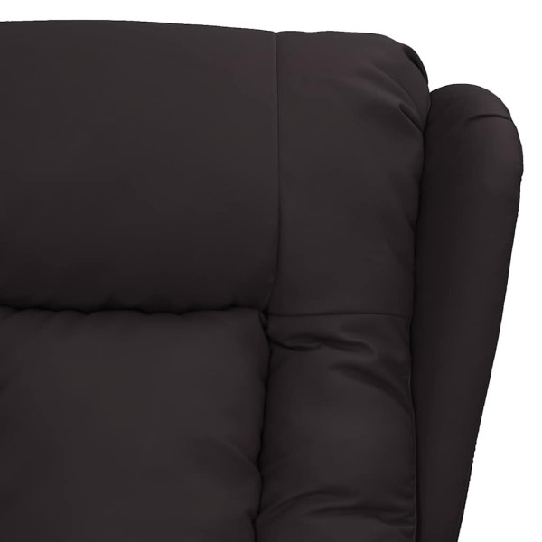 Sillón de masaje eléctrico cuero sintético negro M 5
