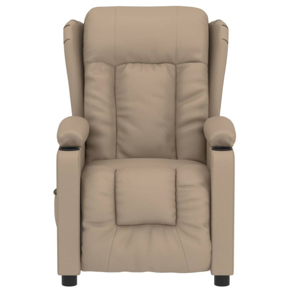 Poltrona reclinável elétrica couro artificial cor cappuccino M 4