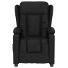 Sillón reclinable eléctrico de cuero sintético negro 4