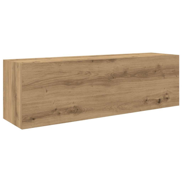 Mueble pared baño madera ingeniería roble artisan 100x25x30 cm M 2