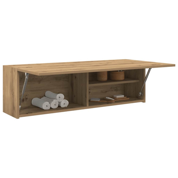 Mueble pared baño madera ingeniería roble artisan 100x25x30 cm M 4