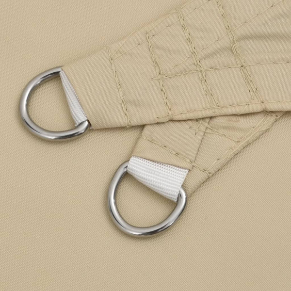 Toldo de vela triangular tela Oxford beige 5x7x7 m M 5