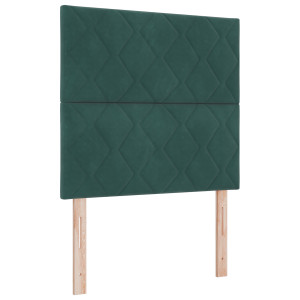 Cabecero  Diseño de Bloques de Diamante Verde Oscuro 90 cm Terciopelo. Cabecero  Diseño de Bloques de Diamante Verde Oscuro 180  H