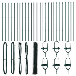 Perto Hexagonal Verde 1.2x50 m Aço. Pólos próximos 13 pcs Verde Ø32 mm 170 cm Aço galvanizado H