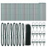 Cerca Verde 0.8x100 m de Acero.  Postes de Cerca 13 pcs Verdes Ø32 mm 120 cm de Acero Galvanizado 2