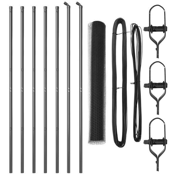 Cerca Hexagonal  Cinza 1x10 m Aço M 2