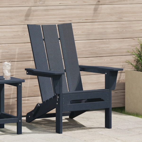 Silla Adirondack Plegable Azul Marino 74.5x80.5x90 cm HDPE D