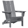 Silla Adirondack Plegable  Gris Claro 74.5x80.5x90 cm HDPE 2