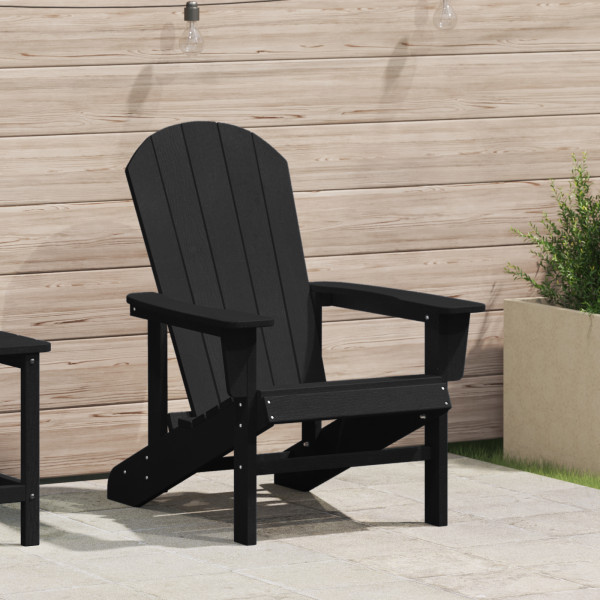Silla Adirondack  Negra 74x82x91 cm HDPE D