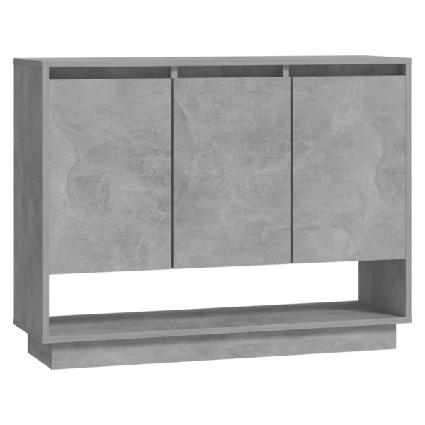 Aparador de madera contrachapada gris hormigón 97x31x75 cm M 2