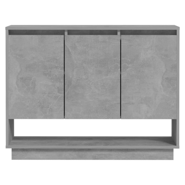 Aparador de madera contrachapada gris hormigón 97x31x75 cm M 5