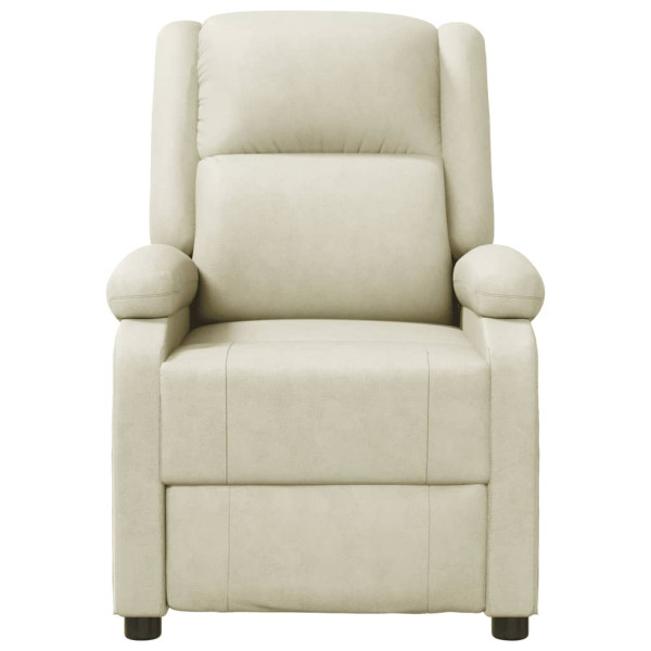 Sillón reclinable de cuero sintético blanco M 3