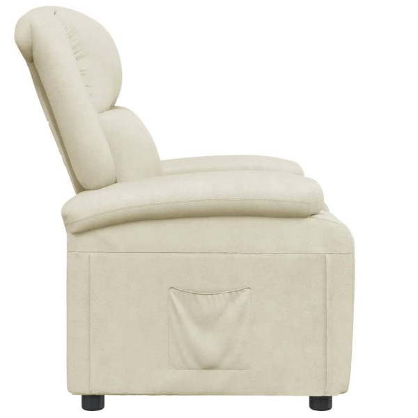 Sillón reclinable de cuero sintético blanco M 4