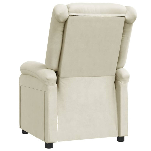 Sillón reclinable de cuero sintético blanco M 5