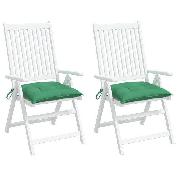 Almofadões de cadeira 2 pcs 40x40x7 cm tecido oxford verde M 4