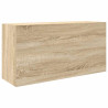 Mueble de pared baño madera ingeniería roble sonoma 80x25x40 cm 2