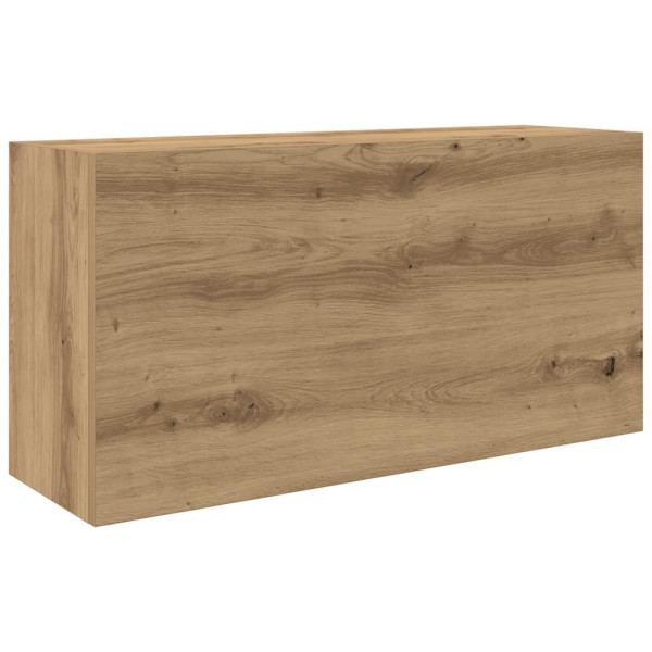 Mueble de pared baño madera ingeniería roble artisan 80x25x40cm M 2