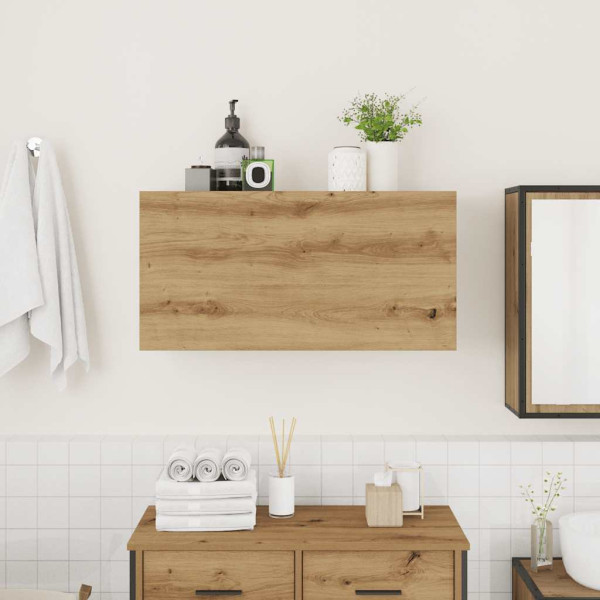 Mueble de pared baño madera ingeniería roble artisan 80x25x40cm M 3