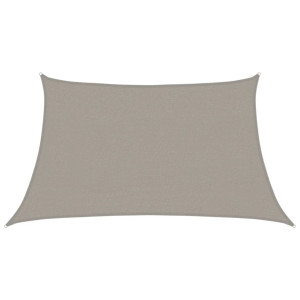 Toldo de vela trapecio HDPE gris claro 160 g/m² 3/4x2 m H