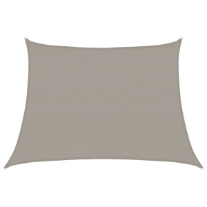 Toldo de vela trapecio HDPE gris claro 160 g/m² 4/5x3 m H
