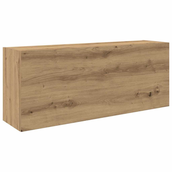 Mueble pared baño madera ingeniería roble artisan 100x25x40 cm M 2